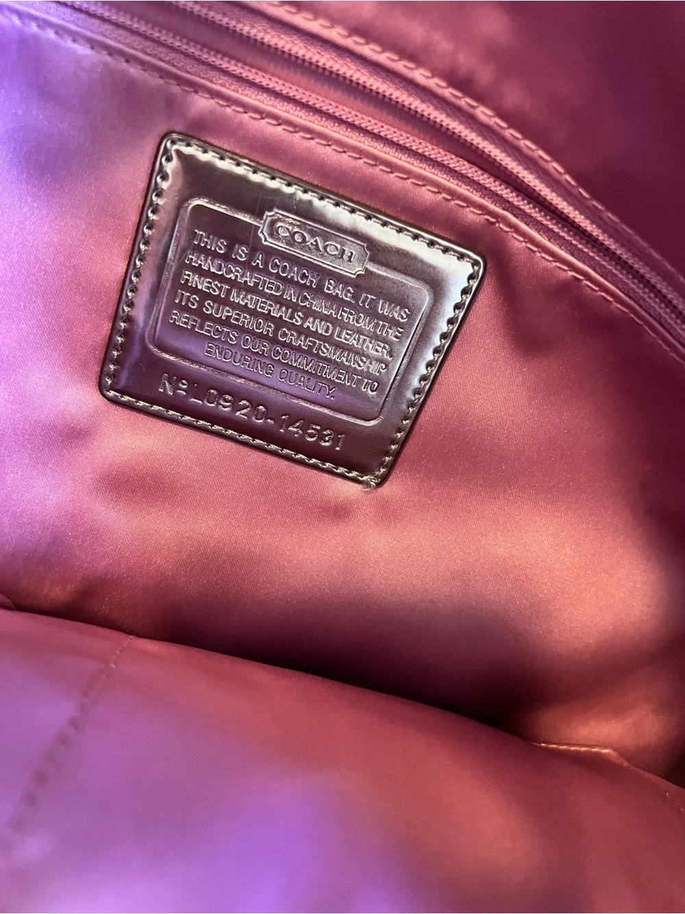 Coach Poppy Y2K Vintage Rose Patent Leather Tote